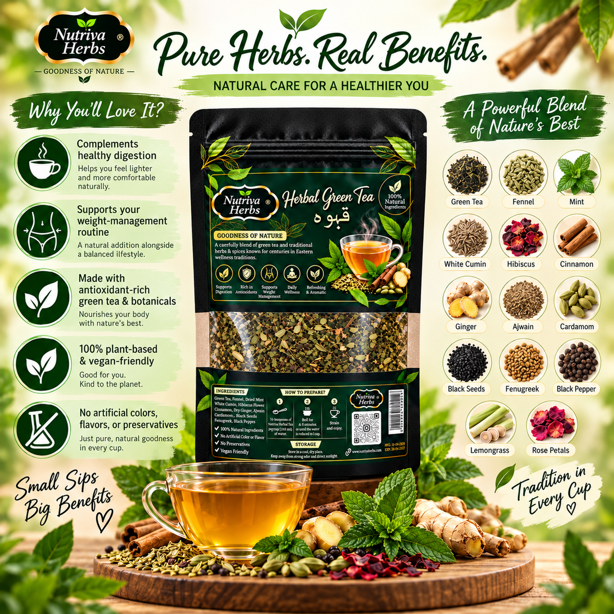 Herbal Green Tea (Qehwa)